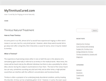 Tablet Screenshot of mytinnituscured.com